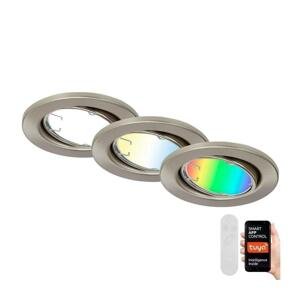 Brilo Brilo - SADA 3x LED RGBW Stmievateľné kúpeľňové svietidlo GU10/4,9W/230V Tuya+ DO