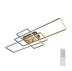 Brilo Brilo - LED Stmievateľný prisadený luster FRAME LED/51W/230V hnedá/zlatá + DO
