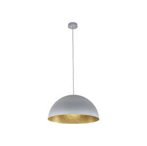 Luster na lanku SFERA 1xE27/60W/230V pr. 50 cm šedá/zlatá