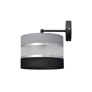 Nástenná lampa HELEN 1xE27/60W/230V čierna/šedá/strieborná