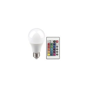 LED RGB žiarovka s diaľkovým ovládačom BULB E27/9W/230V 2700K