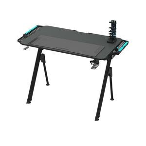 Herný stôl FALCON s LED RGB podsvietením 116x60 cm čierna