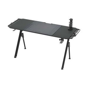 Herný stôl SNAKE s LED RGB podsvietením 156x60 cm čierna