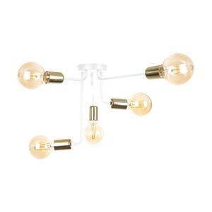 Keter Lighting Prisadený luster NIXO 5xE27/60W/230V biela/zlatá