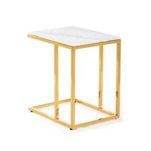 HowHomely Konferenčný stolík LURUS 40x50 cm zlatá