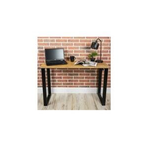 HowHomely Pracovný stôl BLAT 120x40 cm čierna/hnedá