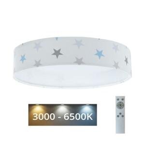 LED Stmievateľné svietidlo GALAXY KIDS LED/24W/230V hviezdičky biela/šedá/modrá + DO