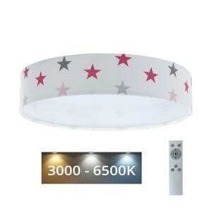 LED Stmievateľné svietidlo GALAXY KIDS LED/24W/230V hviezdičky biela/ružová/šedá +DO