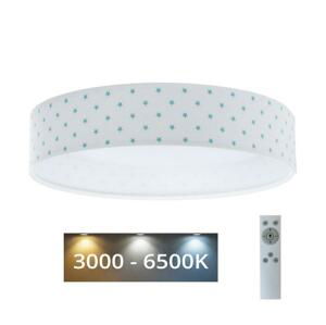 LED Stmievateľné svietidlo GALAXY KIDS LED/24W/230V hviezdičky biela/tyrkysová + DO