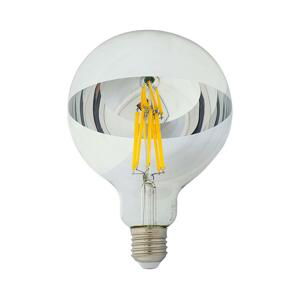LED Žiarovka so zrkadlovým vrchlíkom DECOR MIRROR G125 E27/12W/230 4200K strieborná