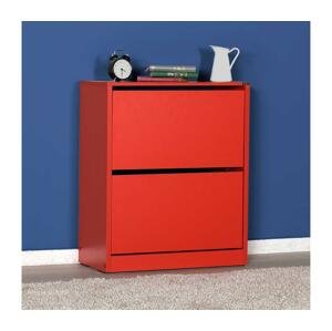 Adore Furniture Skrinka na topánky 84x73 cm červená