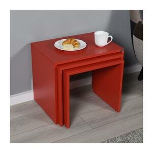 Adore Furniture SADA 3x Konferenčný stolík červená