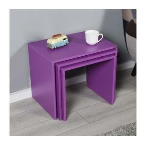 Adore Furniture SADA 3x Konferenčný stolík fialová