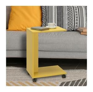 Adore Furniture Odkladací stolík 65x35 cm žltá