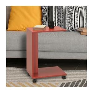 Adore Furniture Odkladací stolík 65x35 cm červená