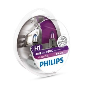 Philips SADA 2x Autožiarovka Philips VISION PLUS 12258VPS2 H1 P14,5s/55W/12V 3250K