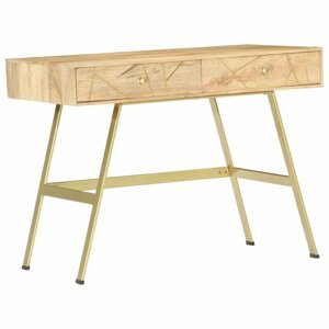 Písací stolík so zásuvkami masívne drevo Dekorhome Mangovníkové drevo