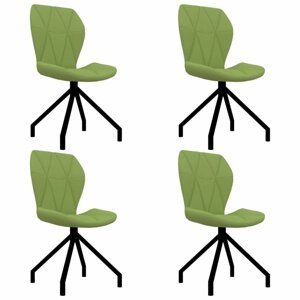 Jedálenská stolička 4 ks umelá koža Dekorhome Zelená