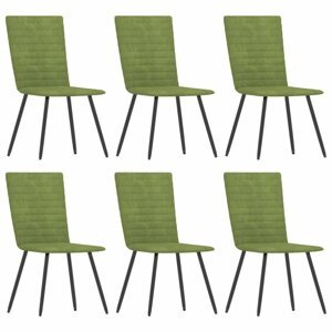 Jedálenská stolička 6 ks zamat / kov Dekorhome Zelená