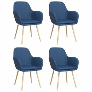 Jedálenská stolička 4 ks látka / bukové drevo Dekorhome Modrá