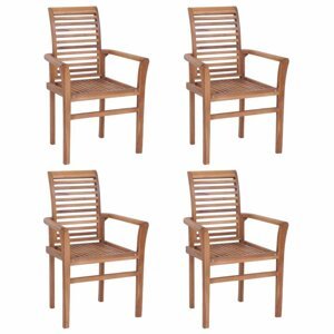 Stohovateľné jedálenské stoličky 4 ks hnedá Dekorhome