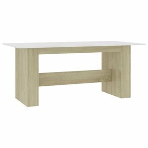 Jedálenský stôl 180x90 cm Dekorhome Dub sonoma / biela