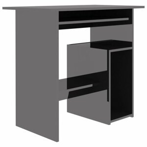 Počítačový stôl 80x45 cm Dekorhome Sivá lesk