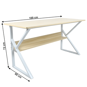 Pracovný stôl s policou TARCAL Tempo Kondela 100x60 cm