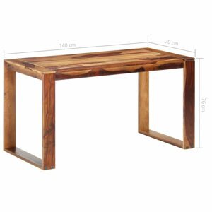 Jedálenský stôl sheesamové drevo Dekorhome 140x70x76 cm