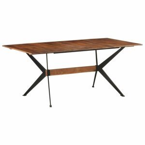 Jedálenský stôl 180 x 90 x 76 cm drevo Dekorhome Tmavohnedá
