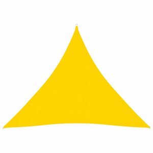Tieniaca plachta trojuholníková 5 x 5 x 5 m oxfordská látka Dekorhome Žltá