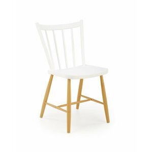 Jedálenská stolička K419 biela / prírodná Halmar