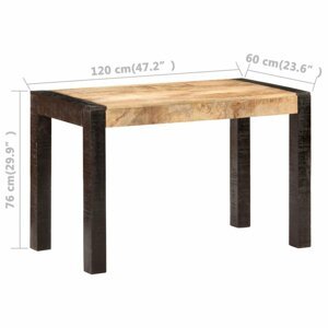 Jedálenský stôl masívne drevo Dekorhome 120x60x76 cm