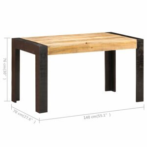Jedálenský stôl masívne drevo Dekorhome 140x70x76 cm