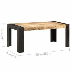Jedálenský stôl masívne drevo Dekorhome 180x90x76 cm