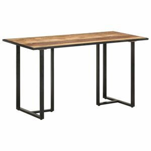 Jedálenský stôl masívne drevo / kov Dekorhome Mangovníkové drevo