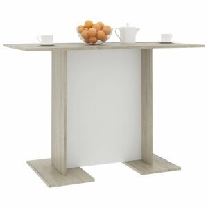 Jedálenský stôl 110x60 cm Dekorhome Dub sonoma / biela