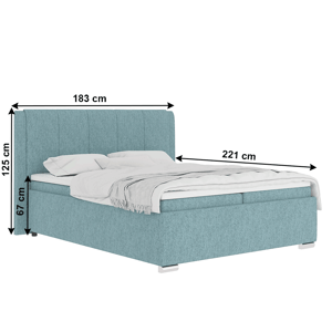 Boxspringová posteľ LORENA mentolová Tempo Kondela 160 x 200 cm