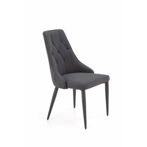 Jedálenská stolička K365 zamat / čierna Halmar