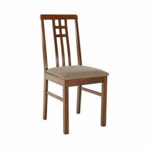 Jedálenská stolička SILAS látka / drevo Tempo Kondela Dub tmavý