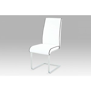Jedálenská stolička B989 WT1 biela / chróm Autronic