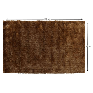 Shaggy koberec DELAND hnedozlatá Tempo Kondela 140x200 cm