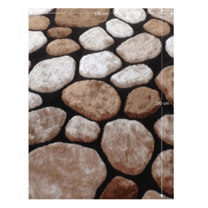 Shaggy koberec PEBBLE TYP 2 hnedá / čierna Tempo Kondela 140x200 cm