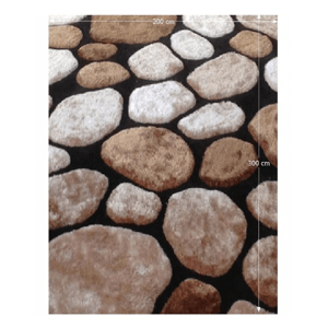 Shaggy koberec PEBBLE TYP 2 hnedá / čierna Tempo Kondela 200x300 cm