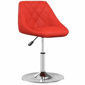 Kancelárska stolička umelá koža / chróm Dekorhome Červená
