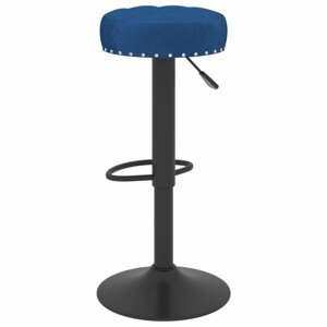 Barová stolička zamat / kov Dekorhome Modrá