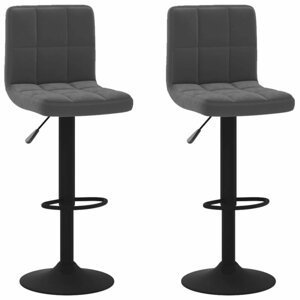 Barová stolička 2 ks zamat / kov Dekorhome Čierna
