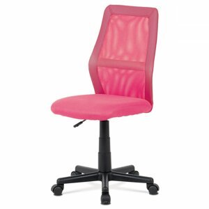 Detská kancelárska stolička KA-Z101 sieťovina / ekokoža Autronic Ružová