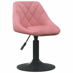 Otočná jedálenská stolička zamat / kov Dekorhome Ružová