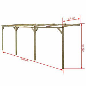 Záhradná pergola borovice Dekorhome 2x6x2,2 m